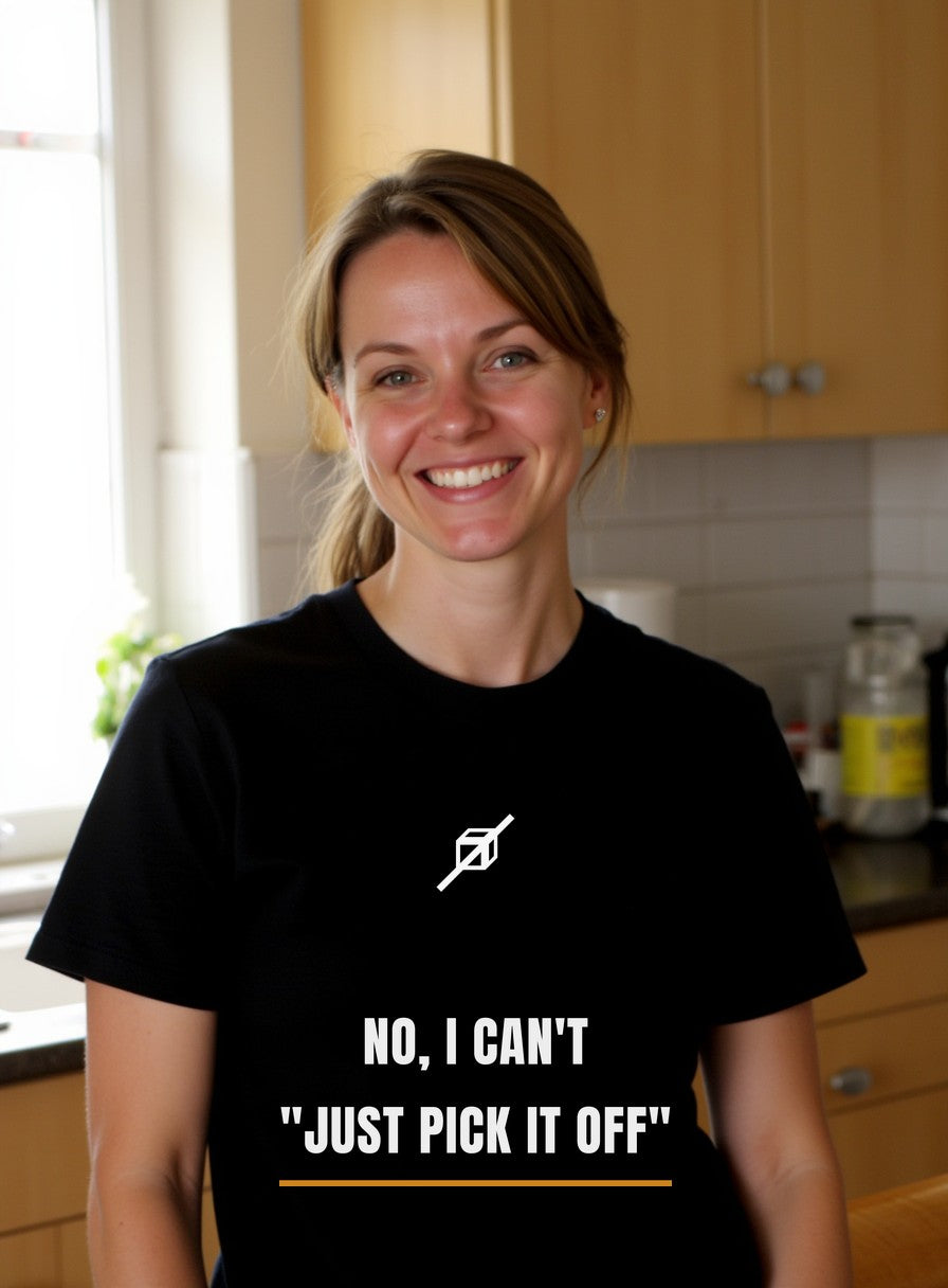 No I Can't Just Pick It Off Shirt — worn lifestyle photo