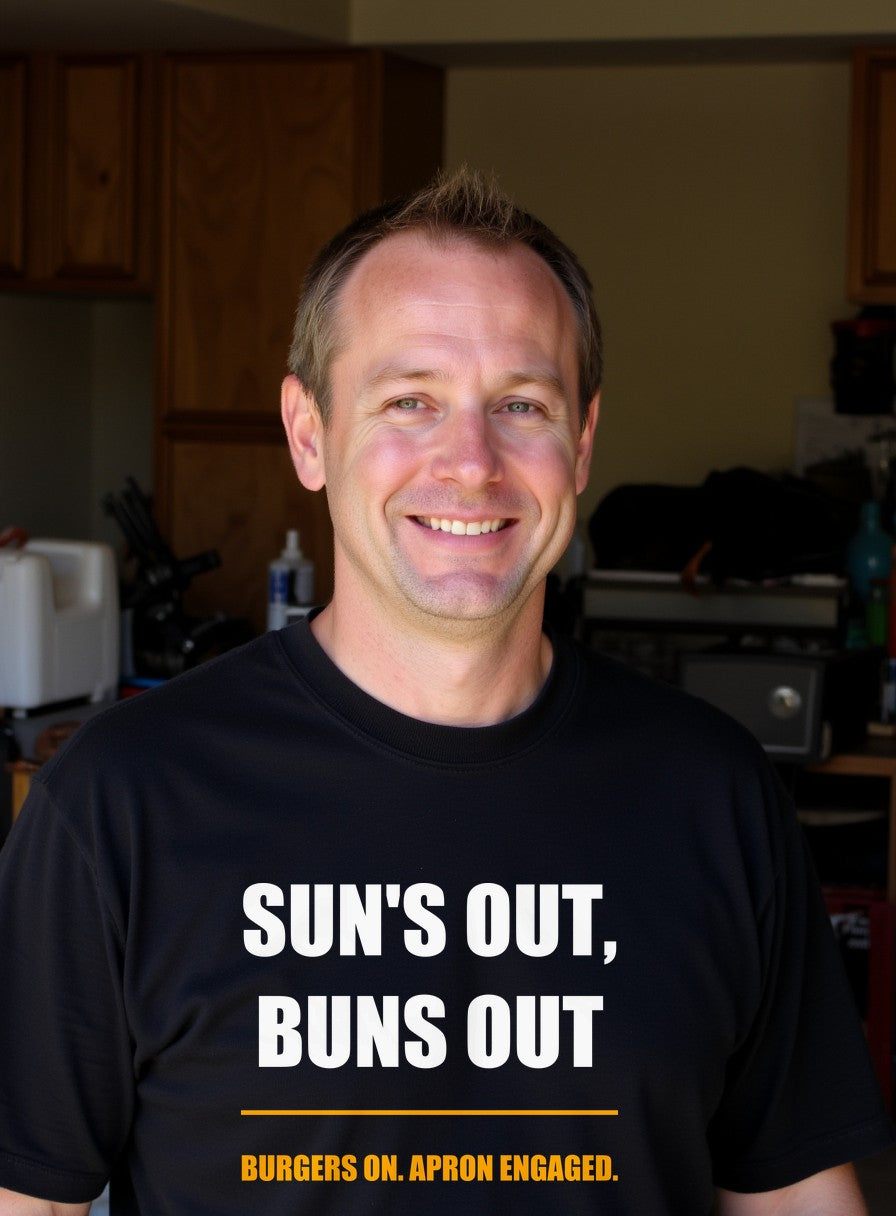 Sun's Out Buns Out Shirt — worn lifestyle photo