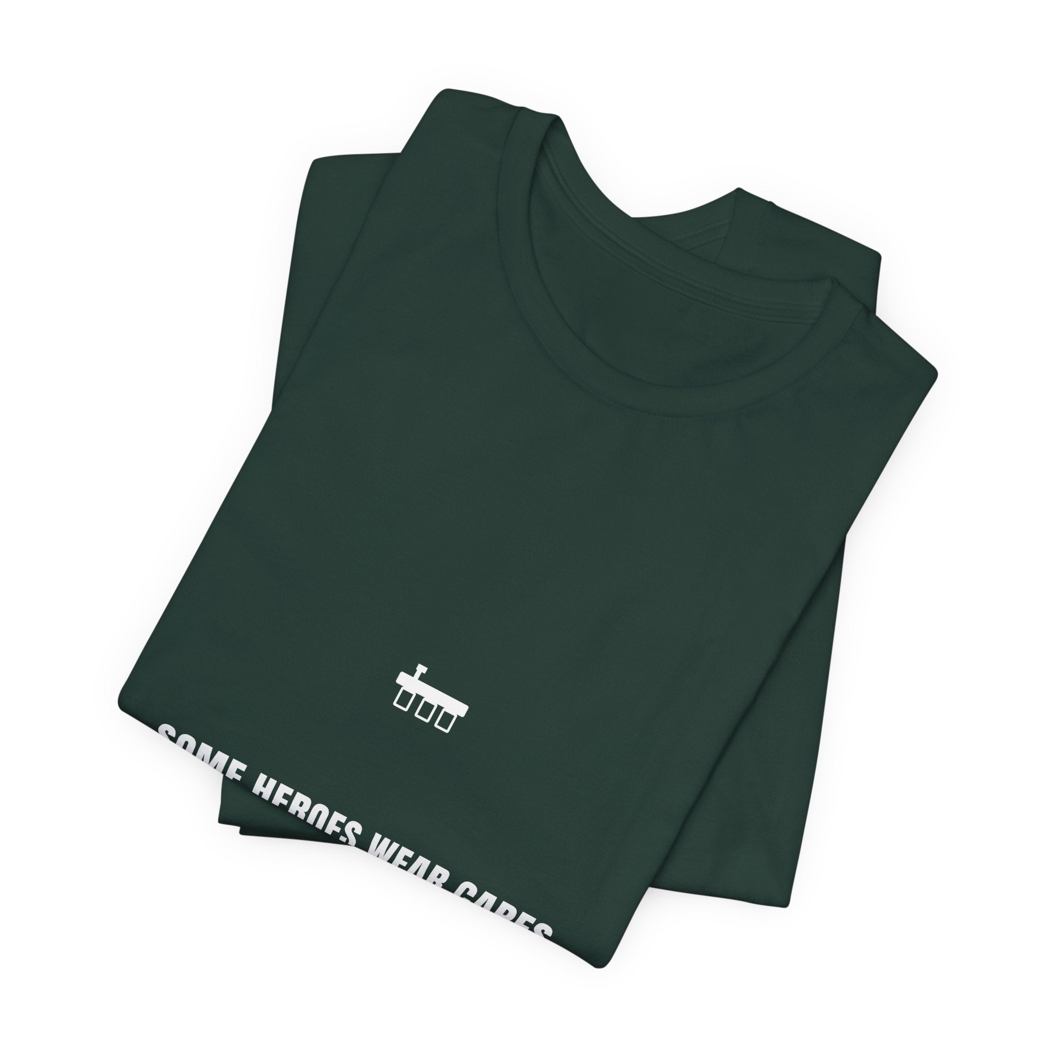 Some Heroes Wear Capes Mine Wears A Tool Belt Shirt - Dad Hero Tee, Father's Day Gift, Premium Bella Canvas
