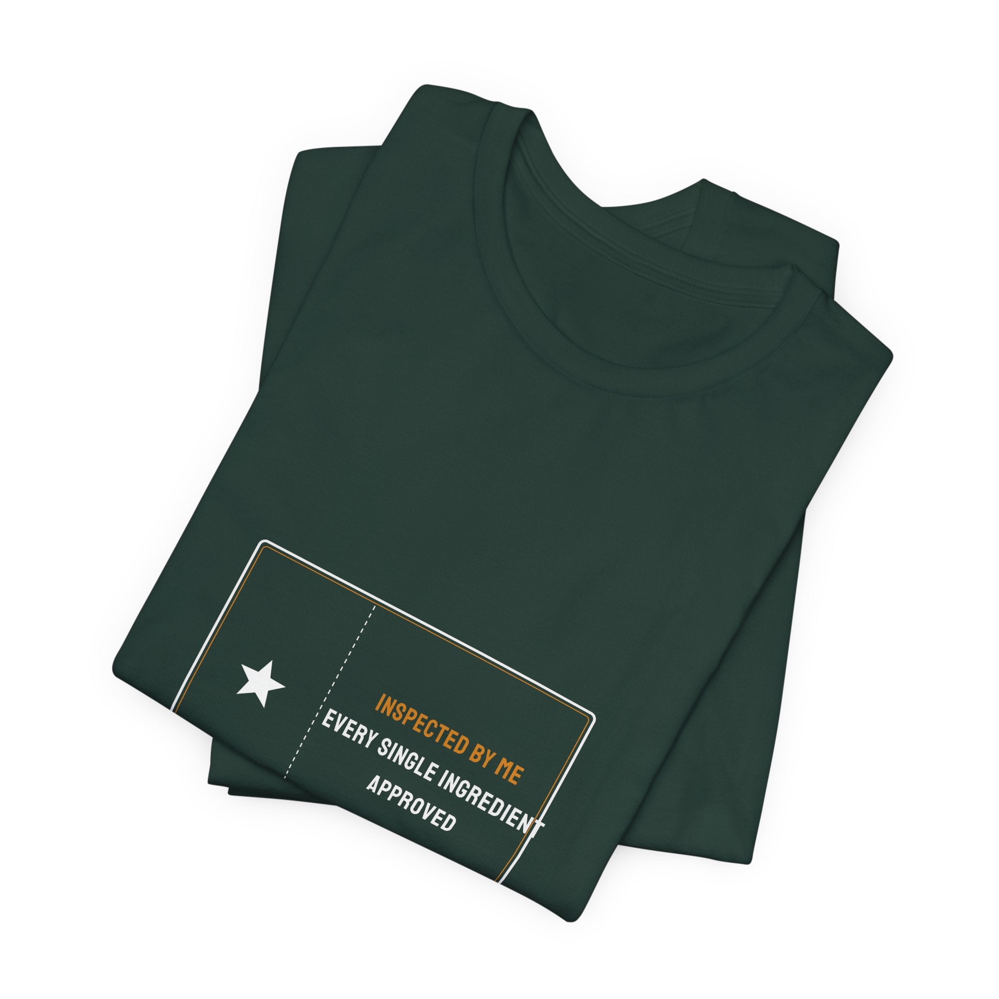 Inspected By Me Every Single Ingredient Approved Shirt - Funny Celiac QC Stamp Tee, Premium Bella Canvas