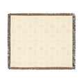 Fern & Seedhead Woven Throw Blanket - Jacquard Woven Botanical, Patina Blue & Terracotta - Mossbridge