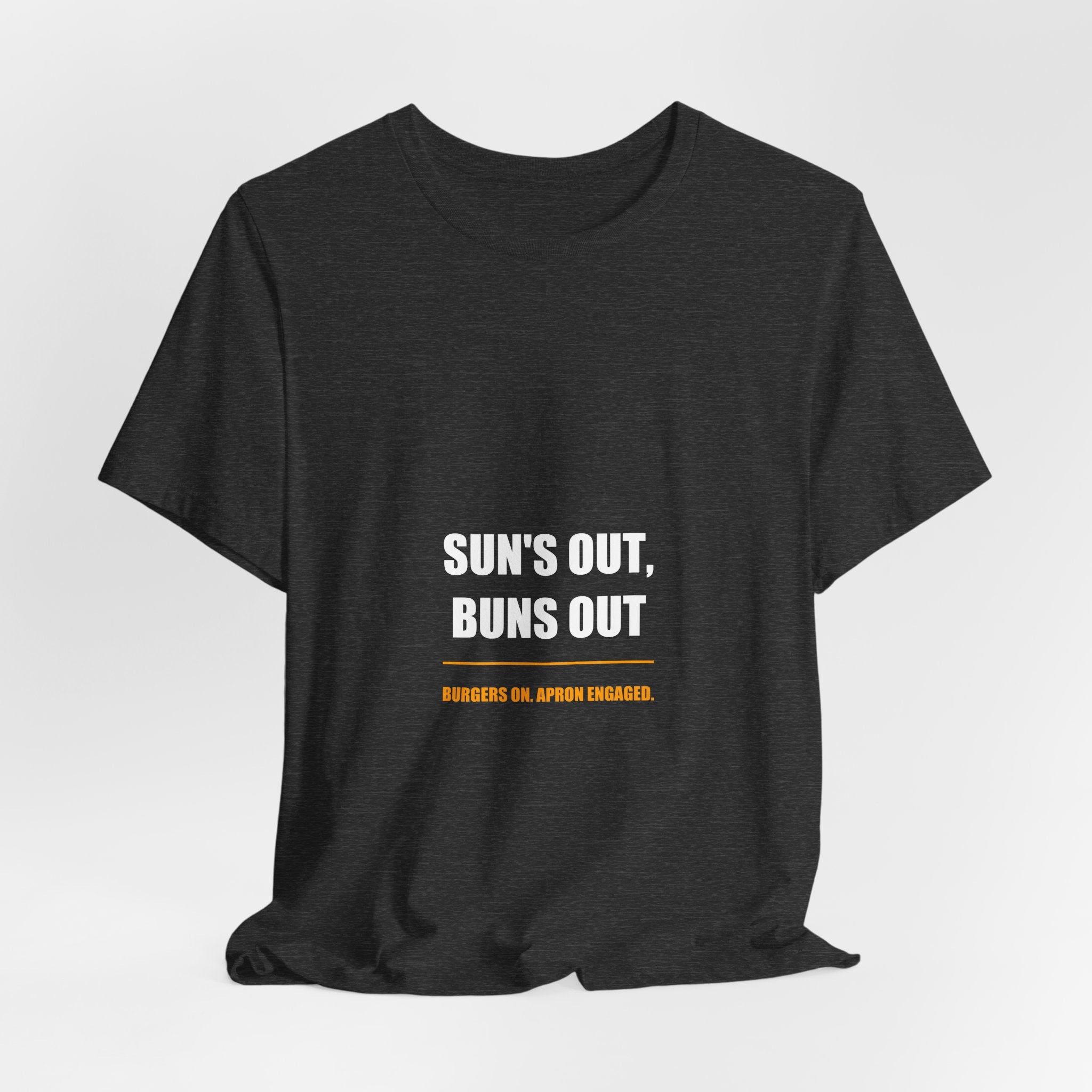 Sun's Out Buns Out Shirt - Funny Burger BBQ Dad Tee, Summer Grilling Gift, Premium Bella Canvas