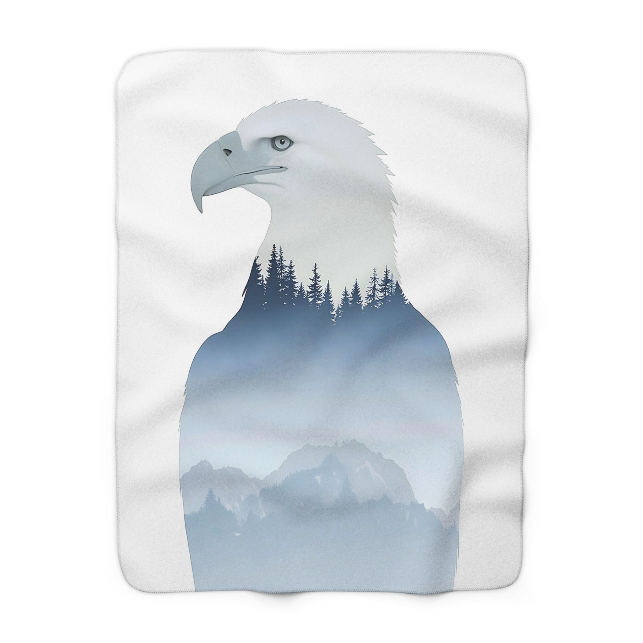Eagle Double Exposure Sherpa Throw Blanket from Kindling & Hammer