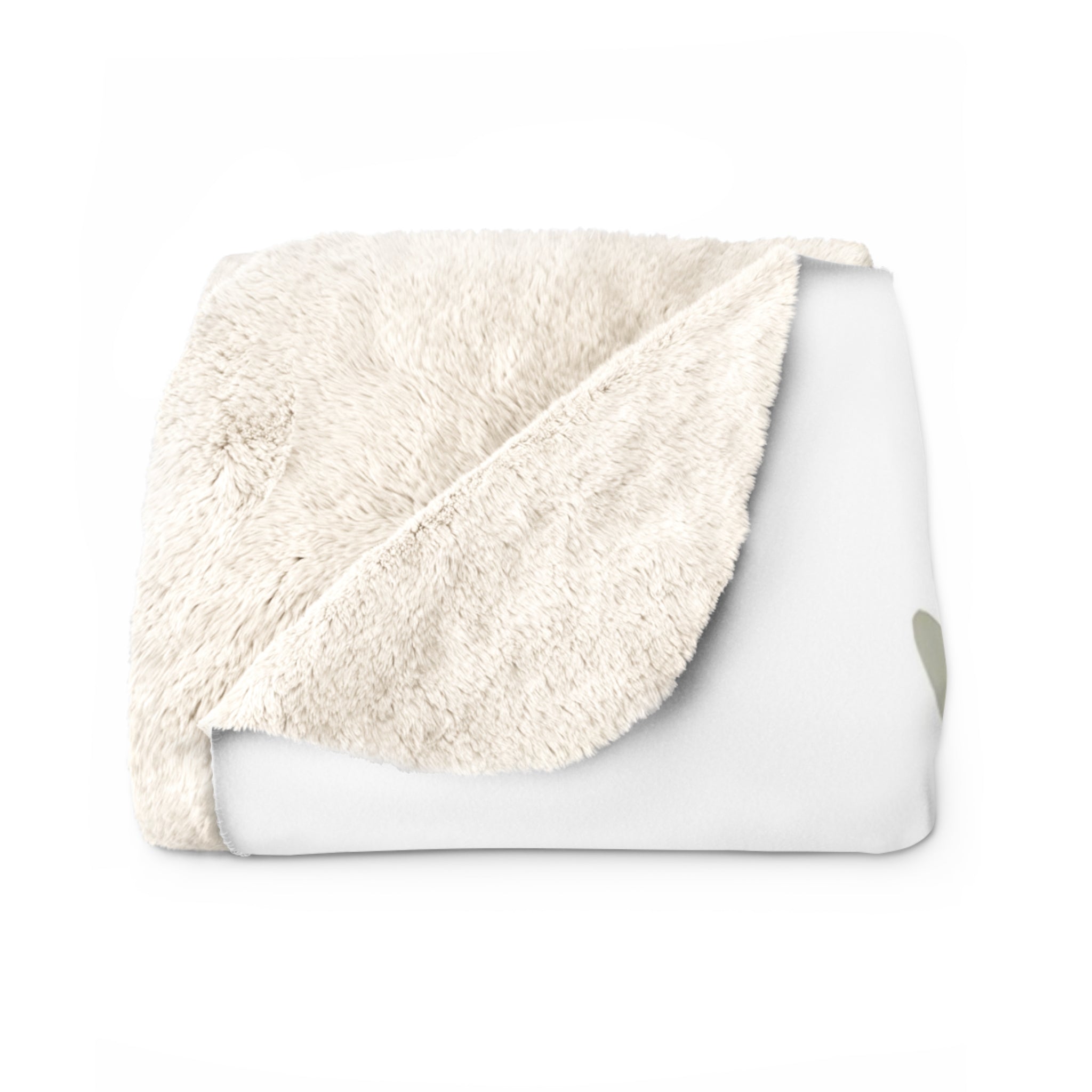 Deer Double Exposure Sherpa Throw Blanket - Nature Wildlife Art, Cozy Fleece Cabin Decor Gift
