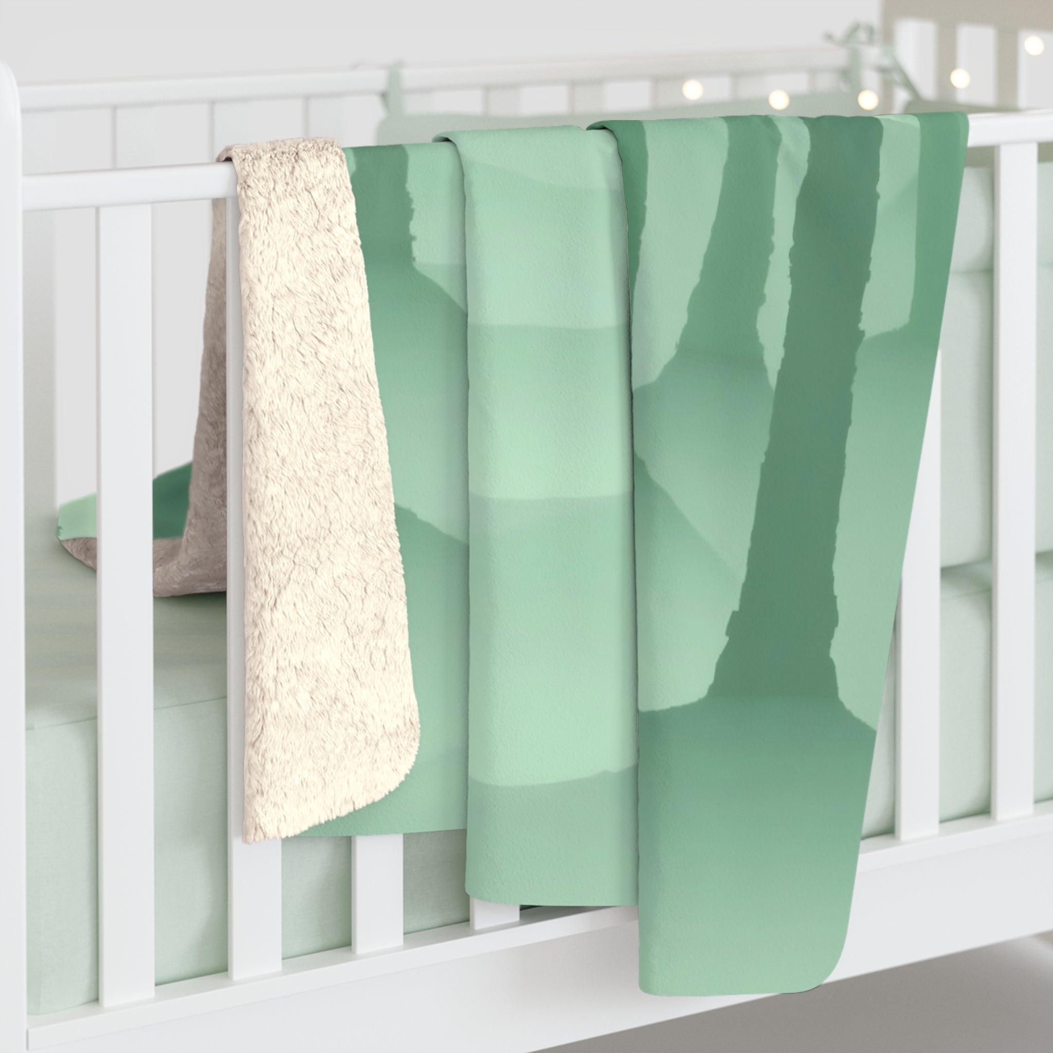 Bamboo Forest Misty Landscape Sherpa Throw Blanket - Zen Asian-Inspired Decor, Cozy Fleece Gift