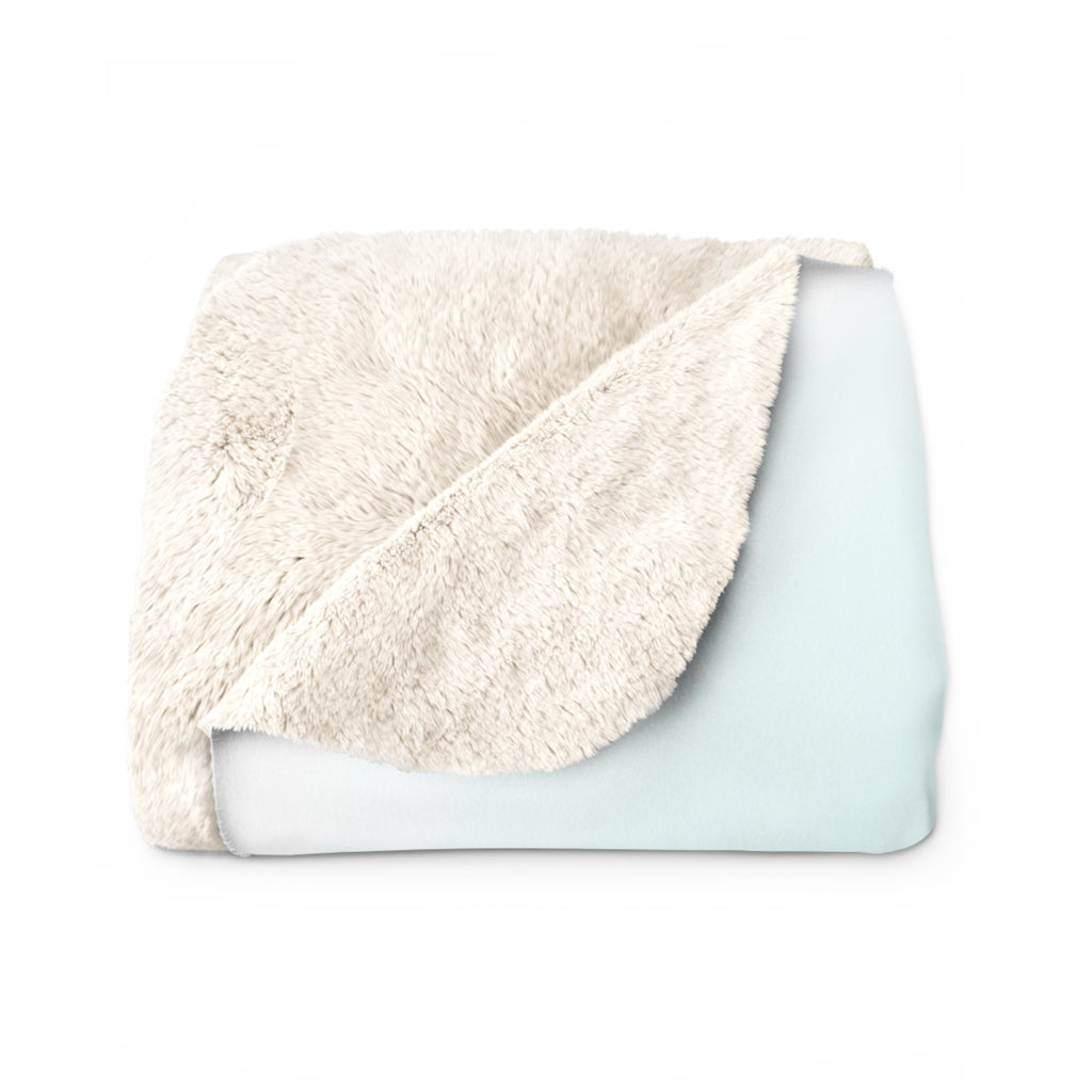 Whale Double Exposure Sherpa Throw Blanket - Nature Wildlife Art, Cozy Fleece Cabin Decor Gift