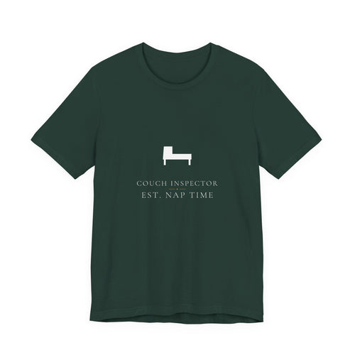 Couch Inspector Shirt - Elegant Serif Edition, Premium Bella Canvas