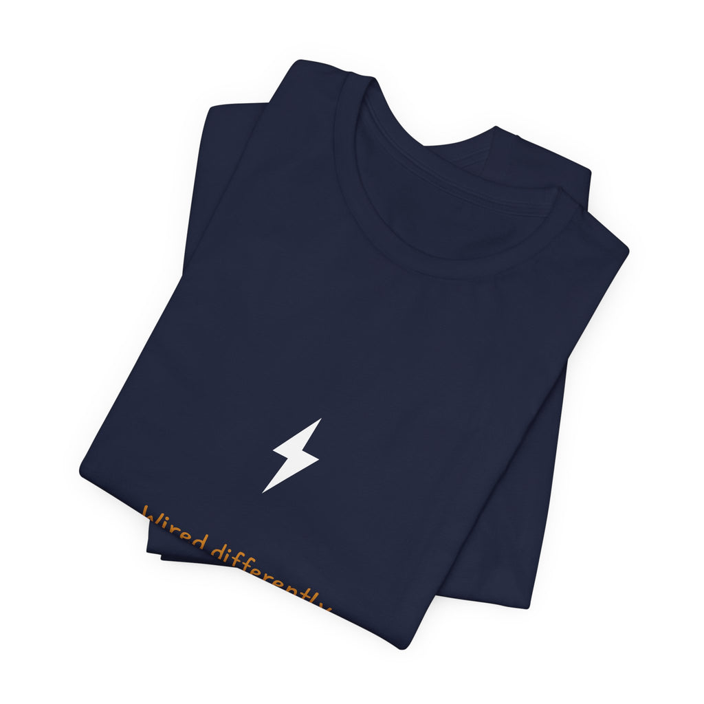 Wired Differently Electrician Shirt - Hand-Lettered Edition, Premium Bella Canvas