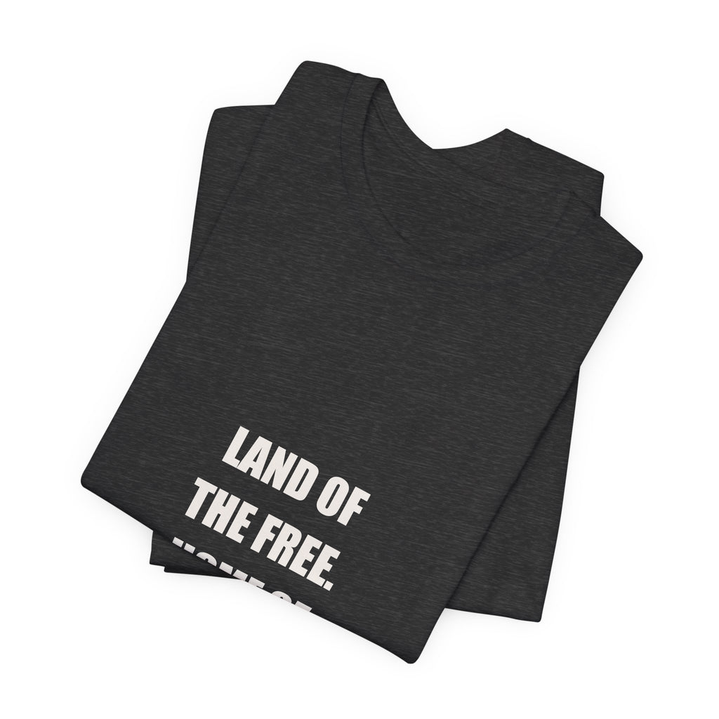 Land Of The Free Home Of The Trades Shirt - Patriotic Tradesman, 4th Of July Worker Gift, Premium Bella Canvas Tee