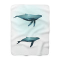 Whale Double Exposure Sherpa Throw Blanket from Kindling & Hammer