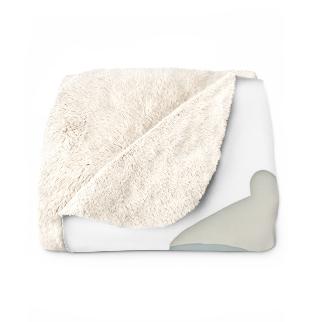 Bear Double Exposure Sherpa Throw Blanket - Nature Wildlife Art, Cozy Fleece Cabin Decor Gift