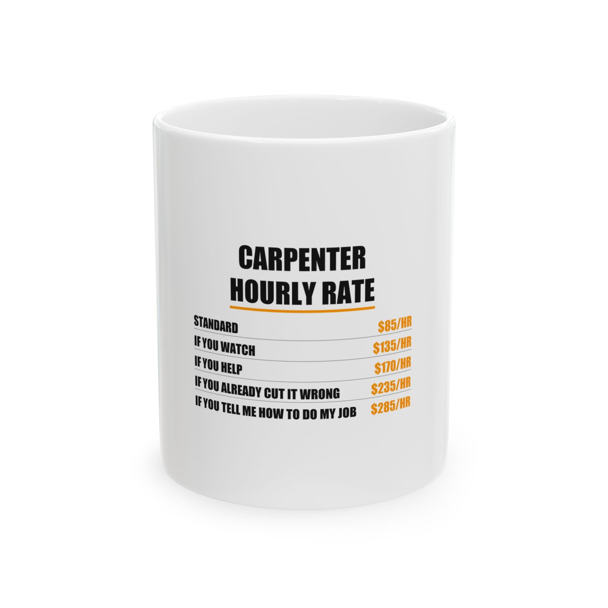 Carpenter Hourly Rate Mug from Kindling & Hammer