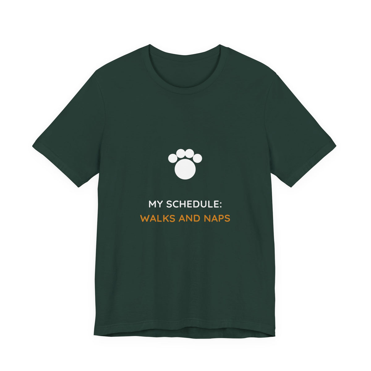 My Schedule Walks And Naps Shirt - Funny Dog Owner Tee, Premium Bella Canvas
