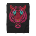Neon Tiger Sherpa Throw Blanket from Kindling & Hammer
