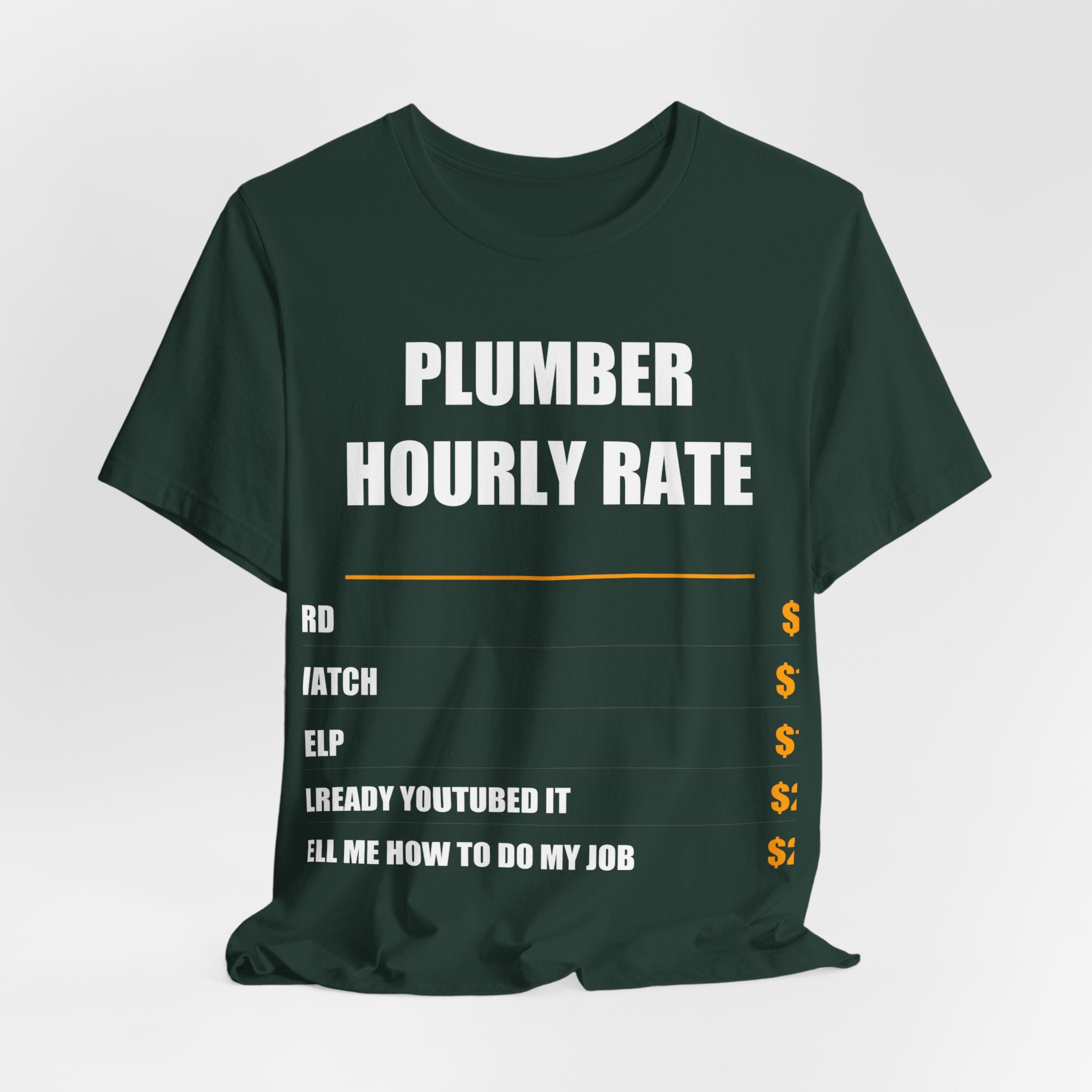 Plumber Hourly Rate Shirt - view 22