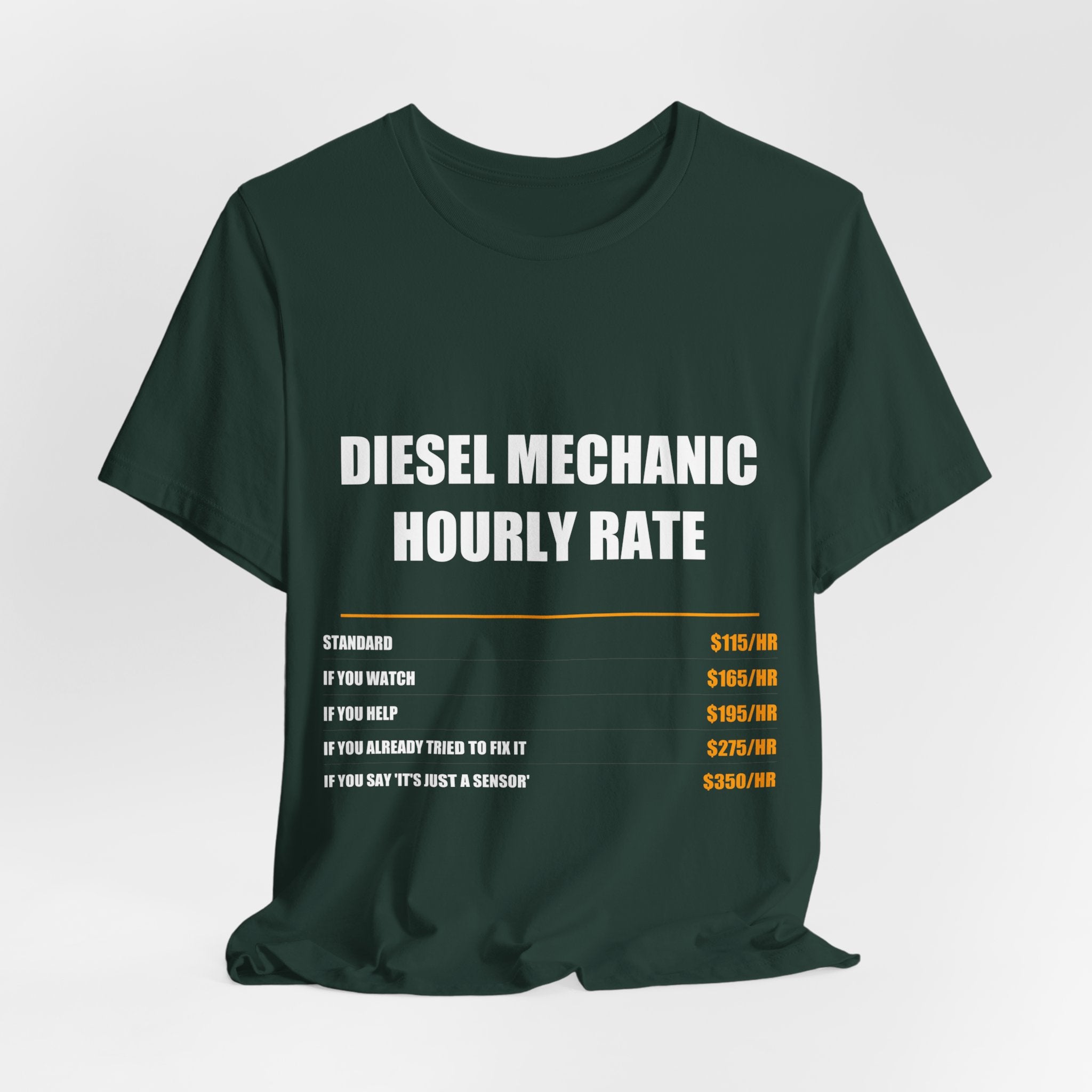 Diesel Mechanic Hourly Rate Shirt - view 10