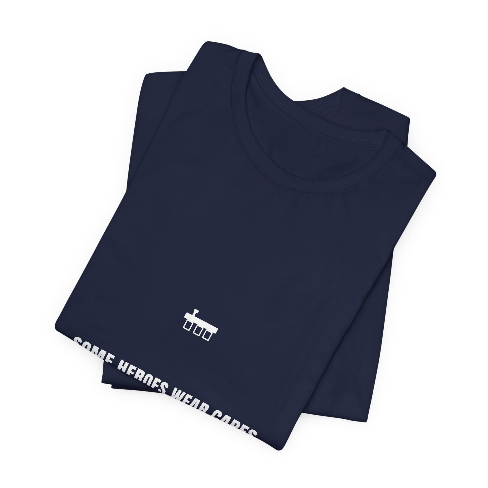 Some Heroes Wear Capes Mine Wears A Tool Belt Shirt - Dad Hero Tee, Father's Day Gift, Premium Bella Canvas