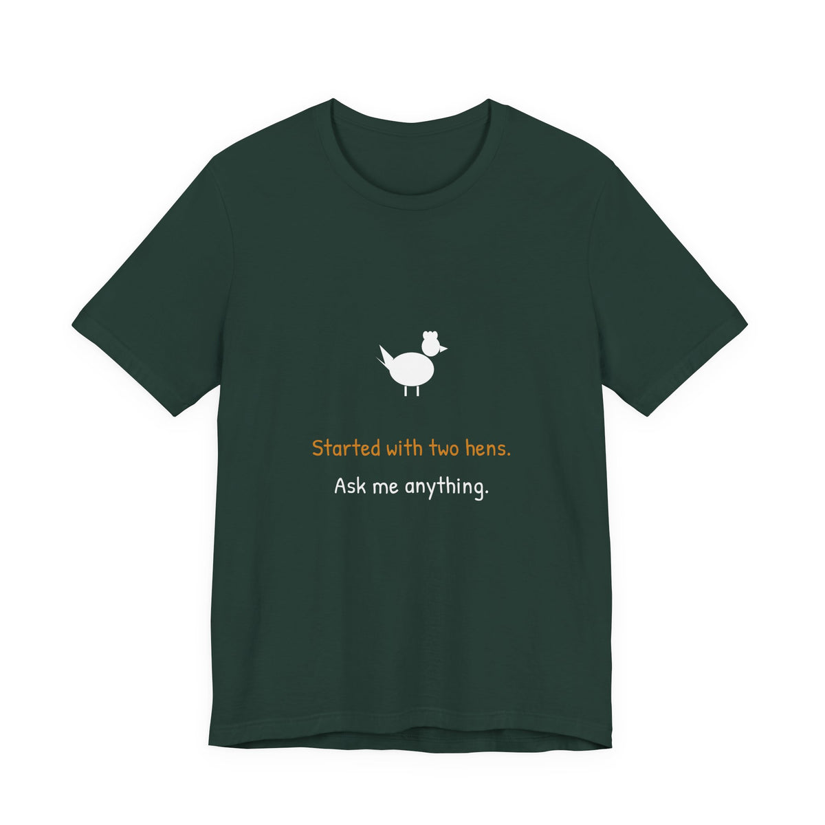 Started With Two Hens Shirt - Funny Chicken Math Tee, Premium Bella Canvas