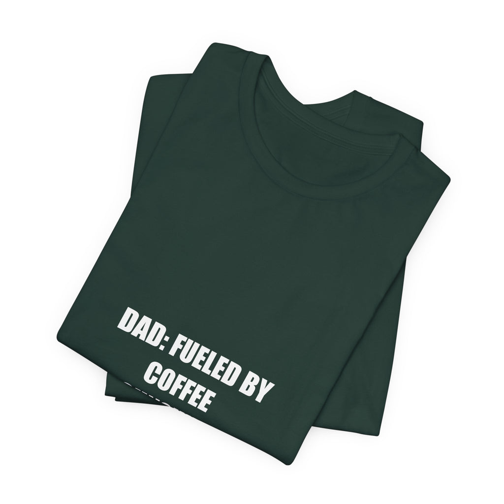 Dad Fueled by Coffee Sunshine and Dad Jokes Shirt - Funny Summer Dad Tee, Father's Day Gift, Premium Bella Canvas
