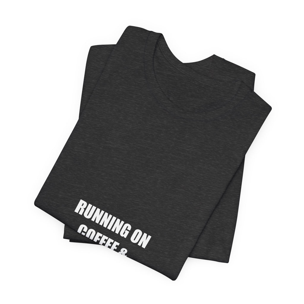 Running on Coffee and Lesson Plans Shirt - Funny Teacher Gift, Teacher Coffee Tee, Back to School, Premium Bella Canvas