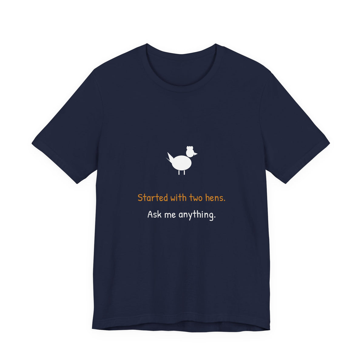 Started With Two Hens Shirt - Funny Chicken Math Tee, Premium Bella Canvas