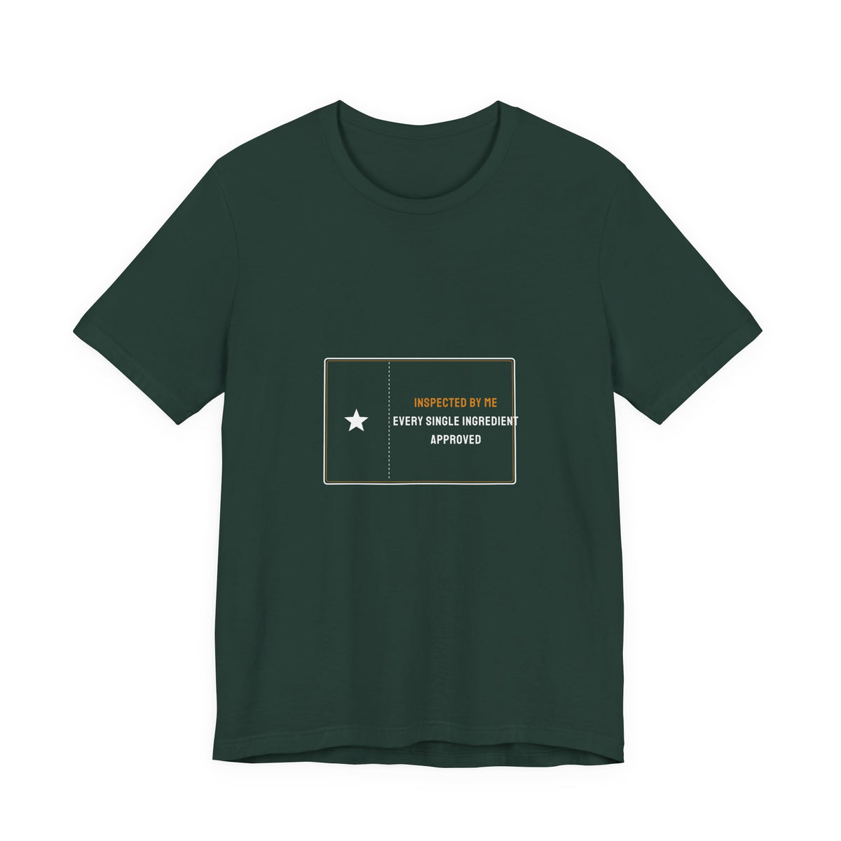 Inspected By Me Every Single Ingredient Approved Shirt - Funny Celiac QC Stamp Tee, Premium Bella Canvas