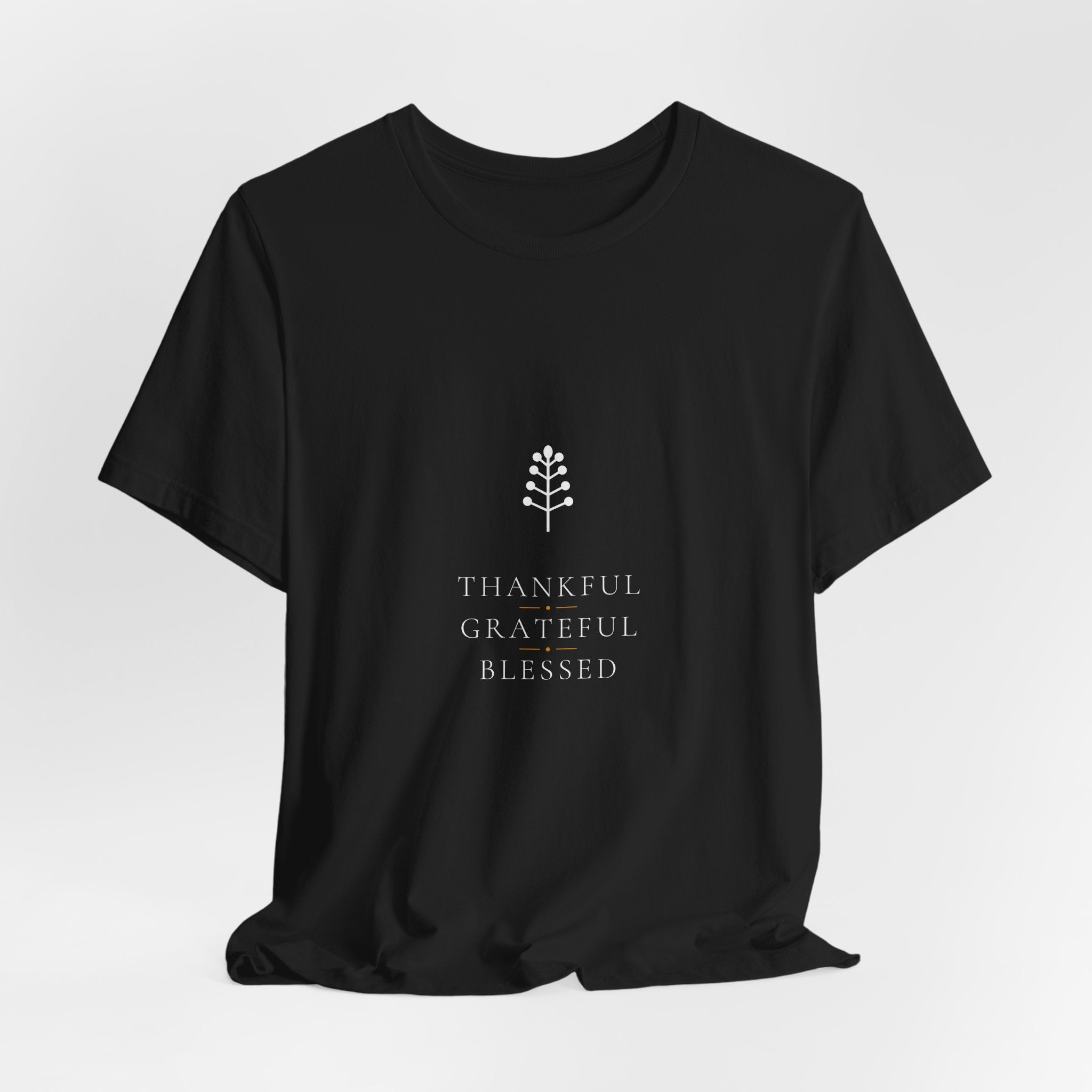 Thankful Grateful Blessed Shirt - Elegant Fall Tee, Thanksgiving Shirt, Premium Bella Canvas