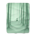 Bamboo Forest Misty Landscape Sherpa Throw Blanket from Kindling & Hammer