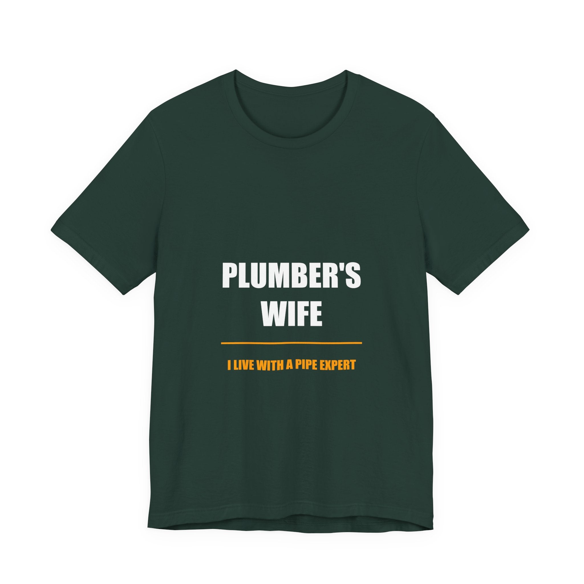 I Live With A Pipe Expert Plumber's Wife Shirt, Funny Tradesman Wife Gift - view 2