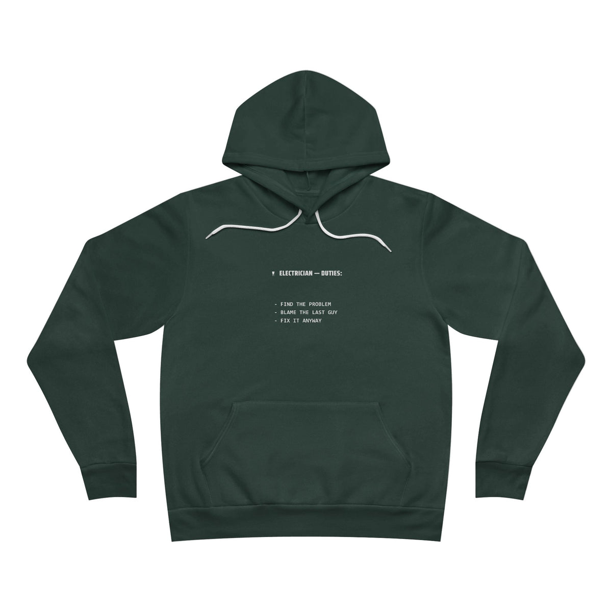 Electrician Job Duties Hoodie - Funny Deadpan Job Description, Electrician Gift, Premium Bella Canvas