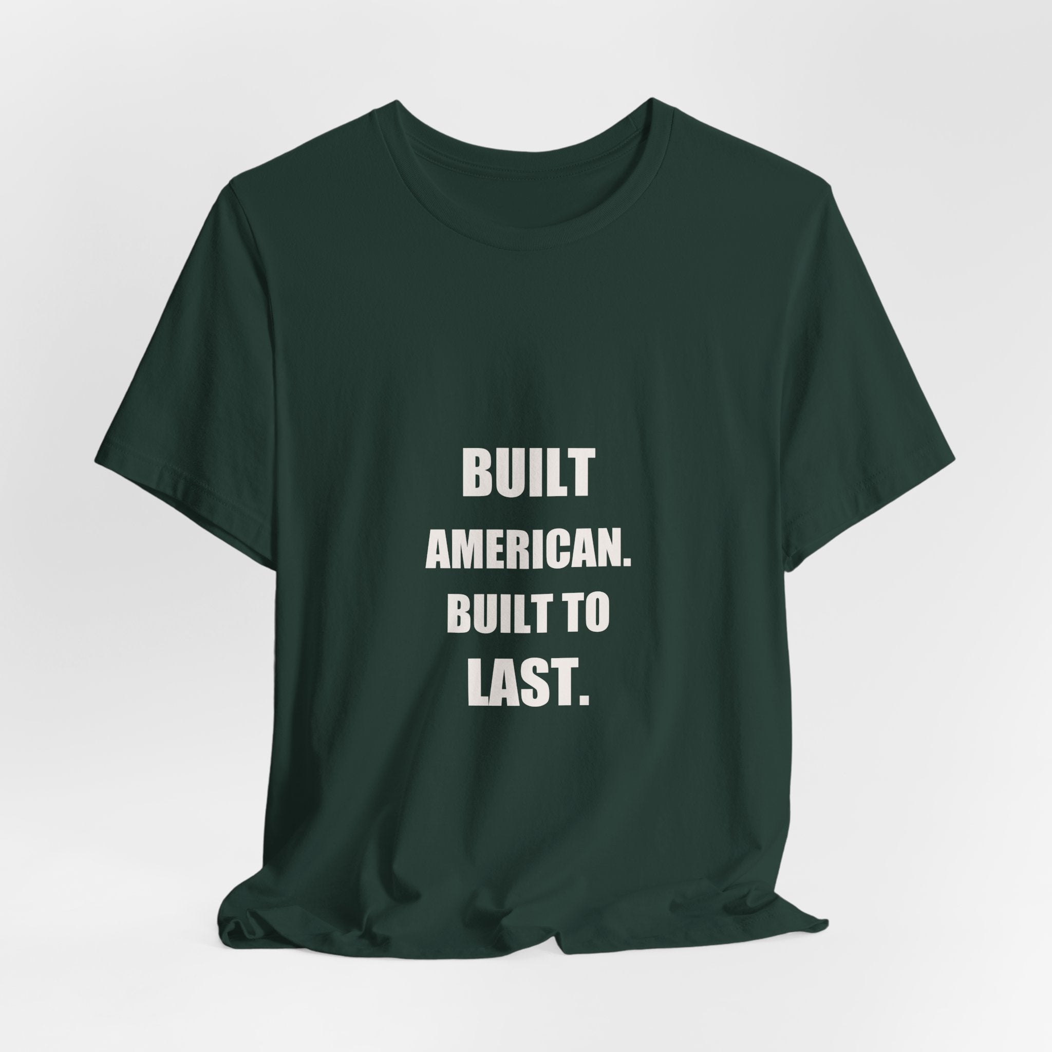 Built American Built To Last Shirt - American Mechanic Gift, Patriotic Tradesman Tee, 4th Of July Worker, Premium Bella Canvas