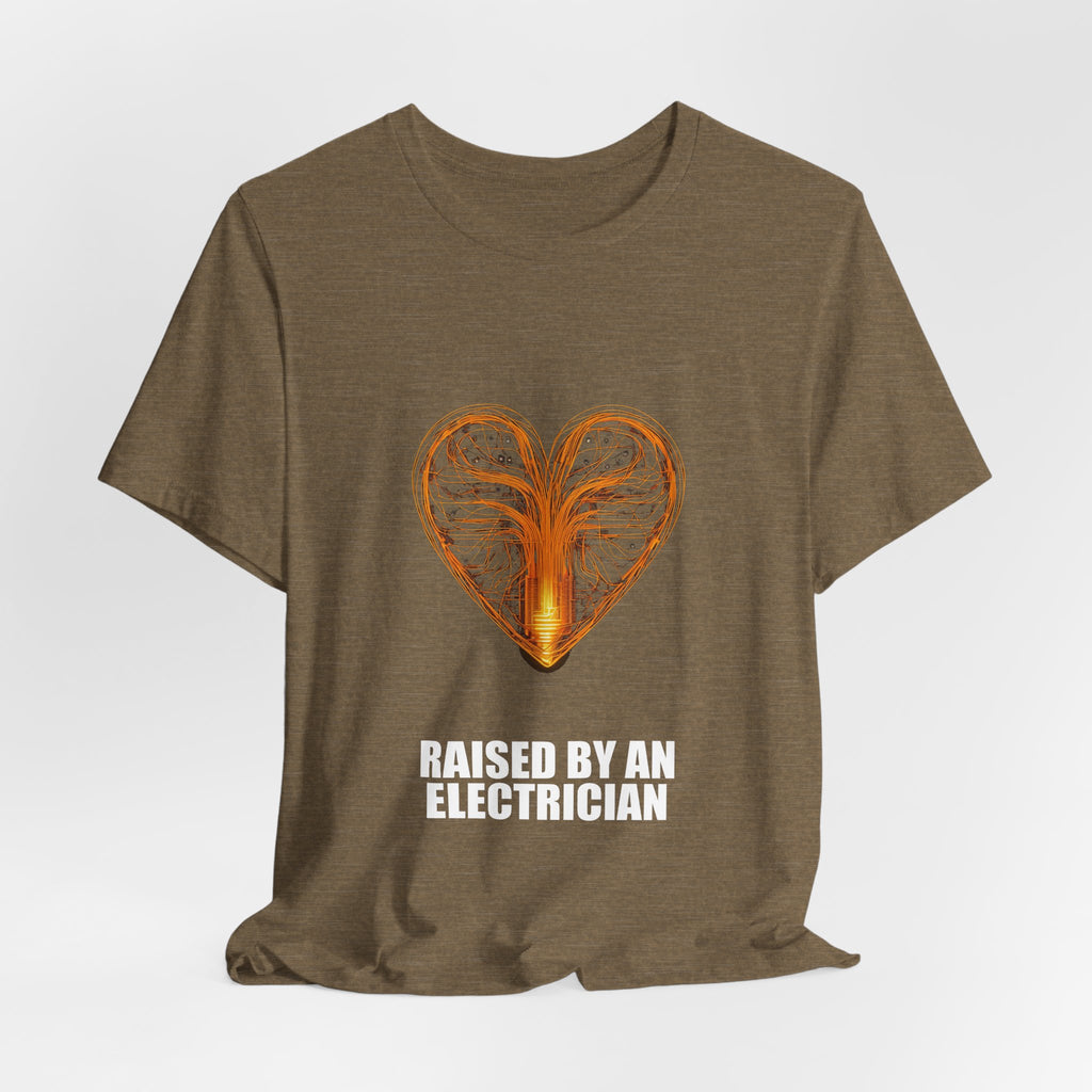 Raised By An Electrician T-Shirt - Electrician Gift, Funny Trade Shirt