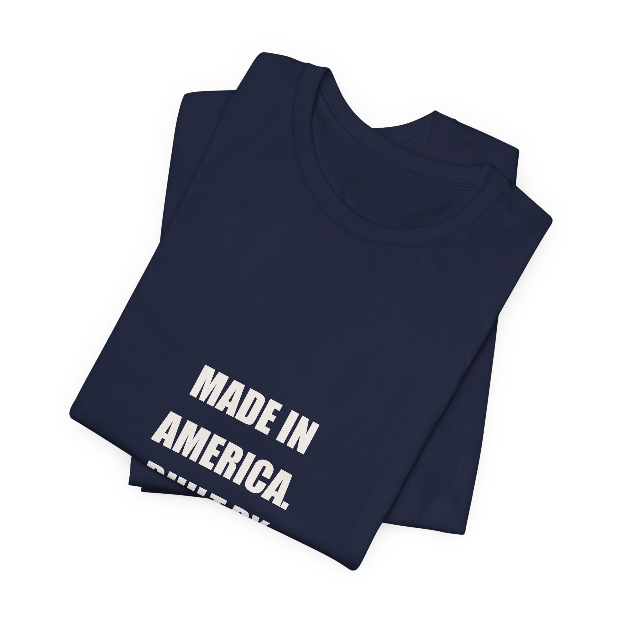 Made In America Built By Trade Shirt - Tradesman Patriotic Tee, Funny American Worker Gift, Premium Bella Canvas