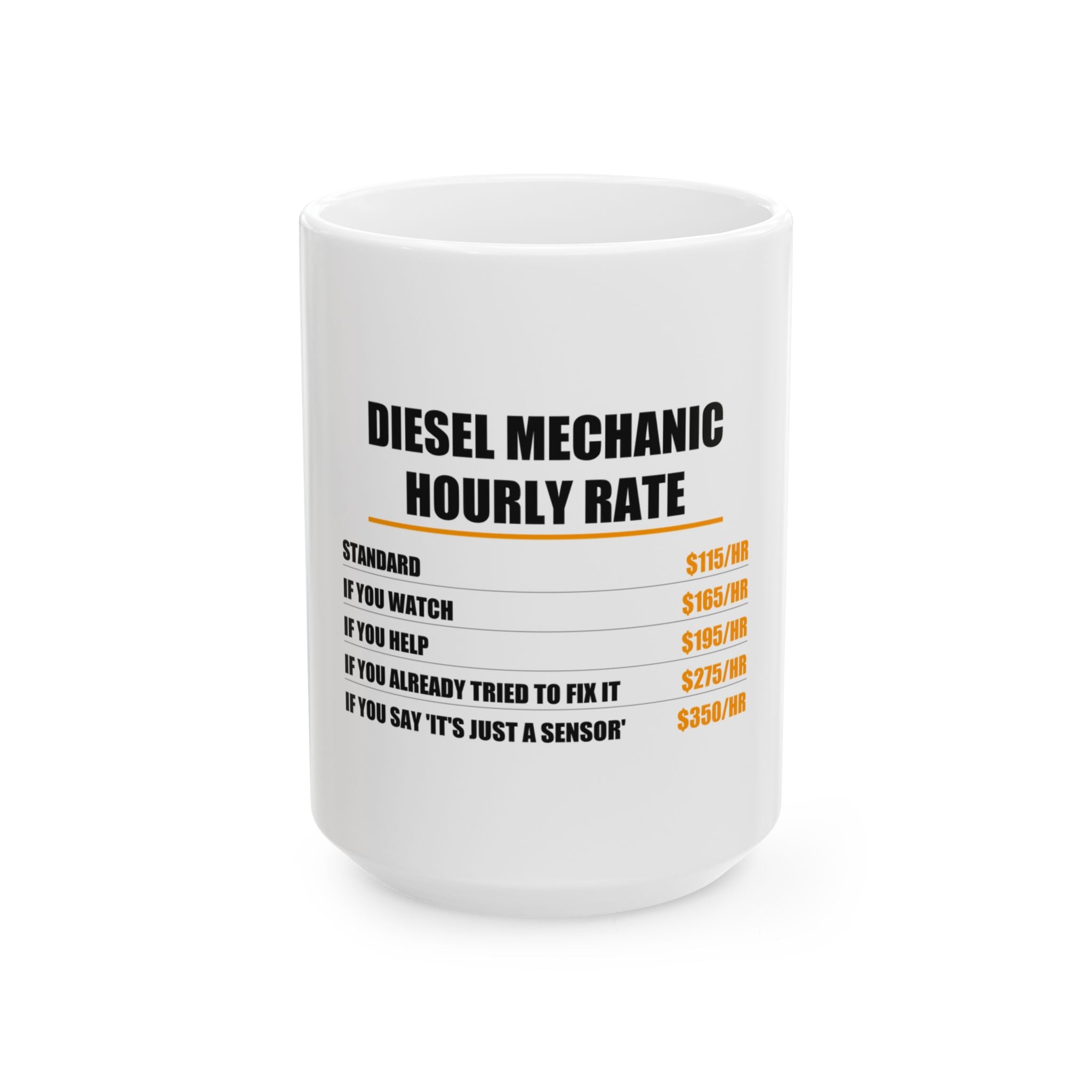 Diesel Mechanic Hourly Rate Mug - view 2