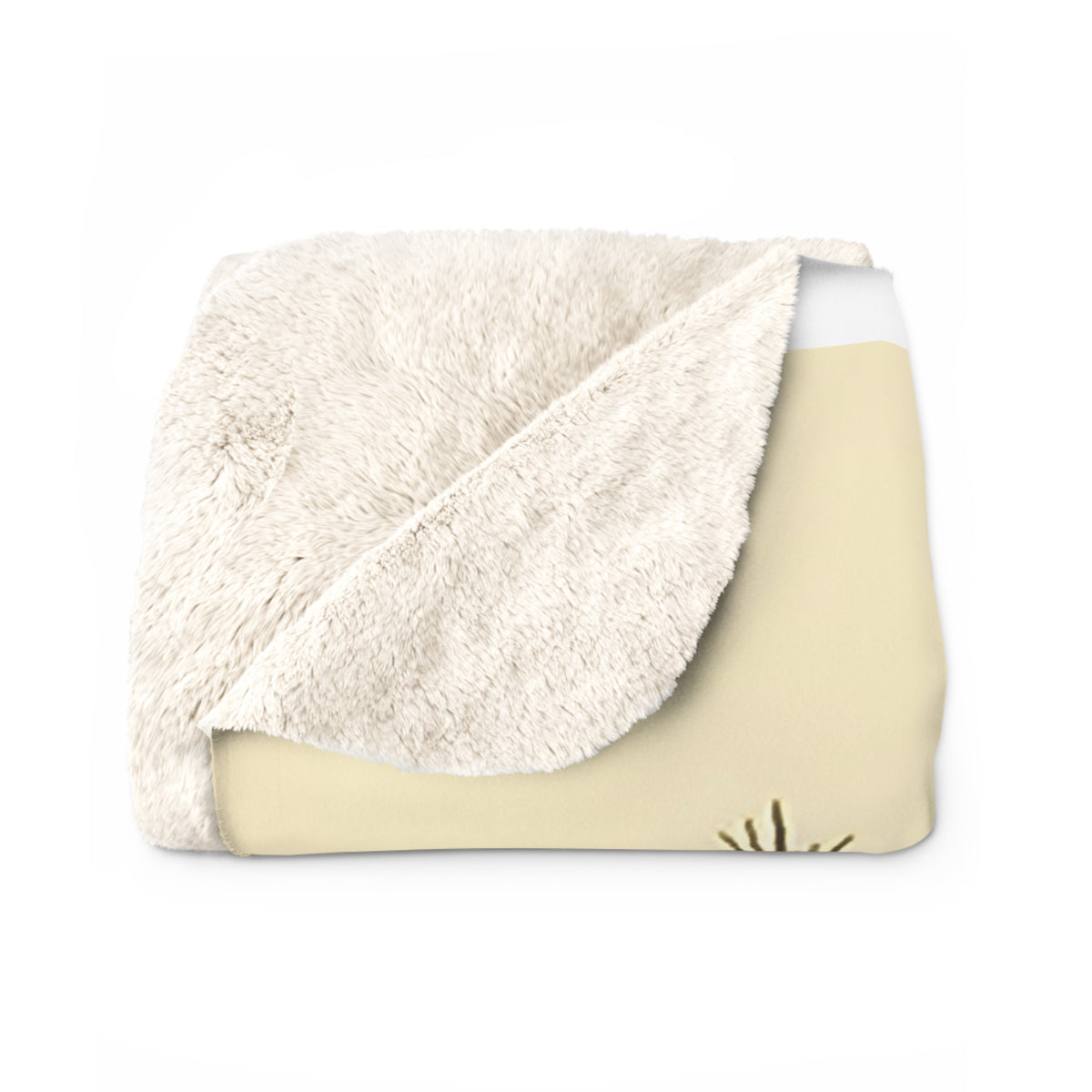 Vintage Poinsettia Sherpa Throw Blanket - Antique Botanical Christmas Floral