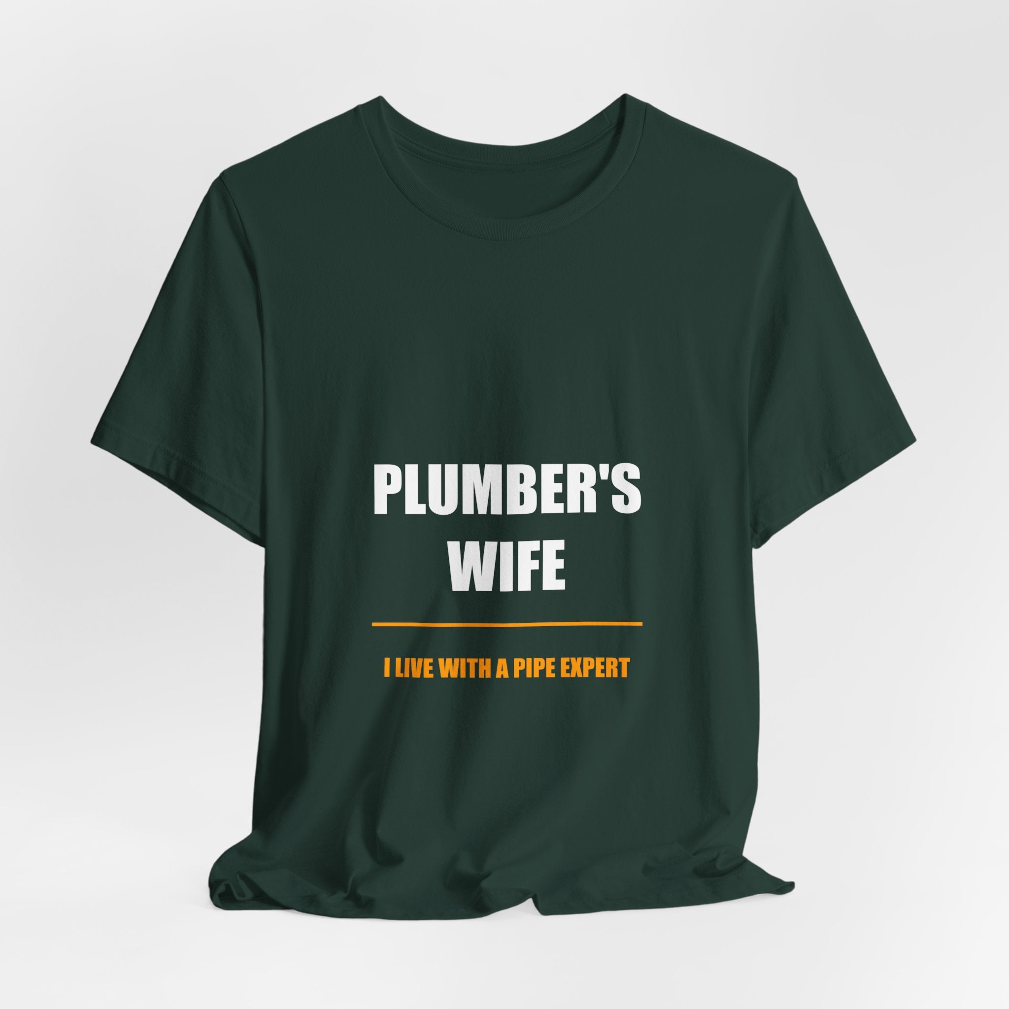 I Live With A Pipe Expert Plumber's Wife Shirt, Funny Tradesman Wife Gift - view 10