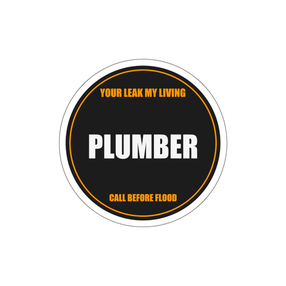 Plumber Die-Cut Vinyl Sticker - view 3
