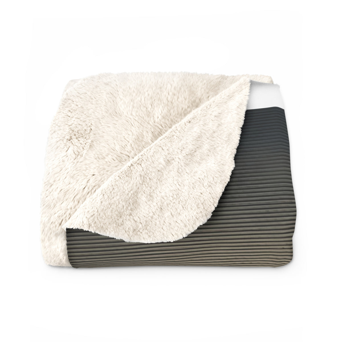 Pine Ridge Lodge Sherpa Throw Blanket - Layered Forest Silhouettes with Rising Moon