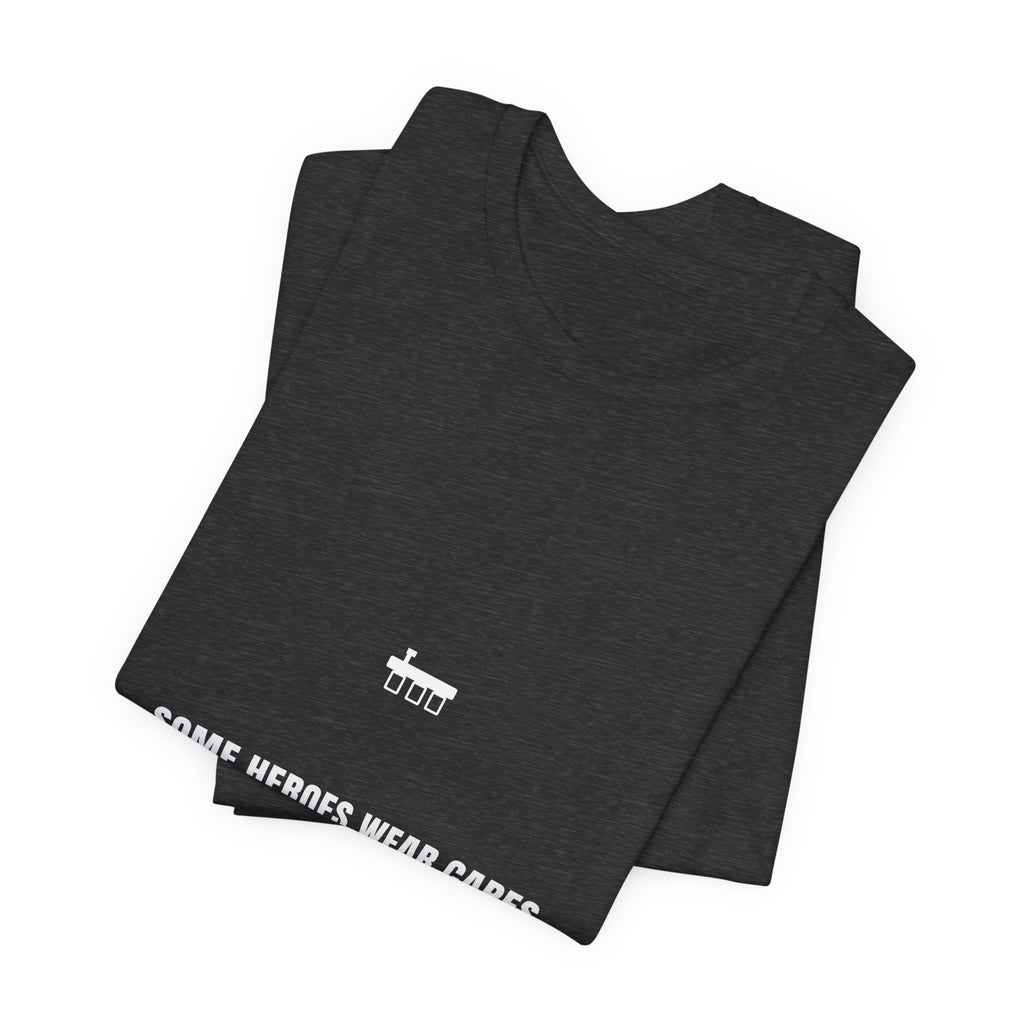 Some Heroes Wear Capes Mine Wears A Tool Belt Shirt - Dad Hero Tee, Father's Day Gift, Premium Bella Canvas