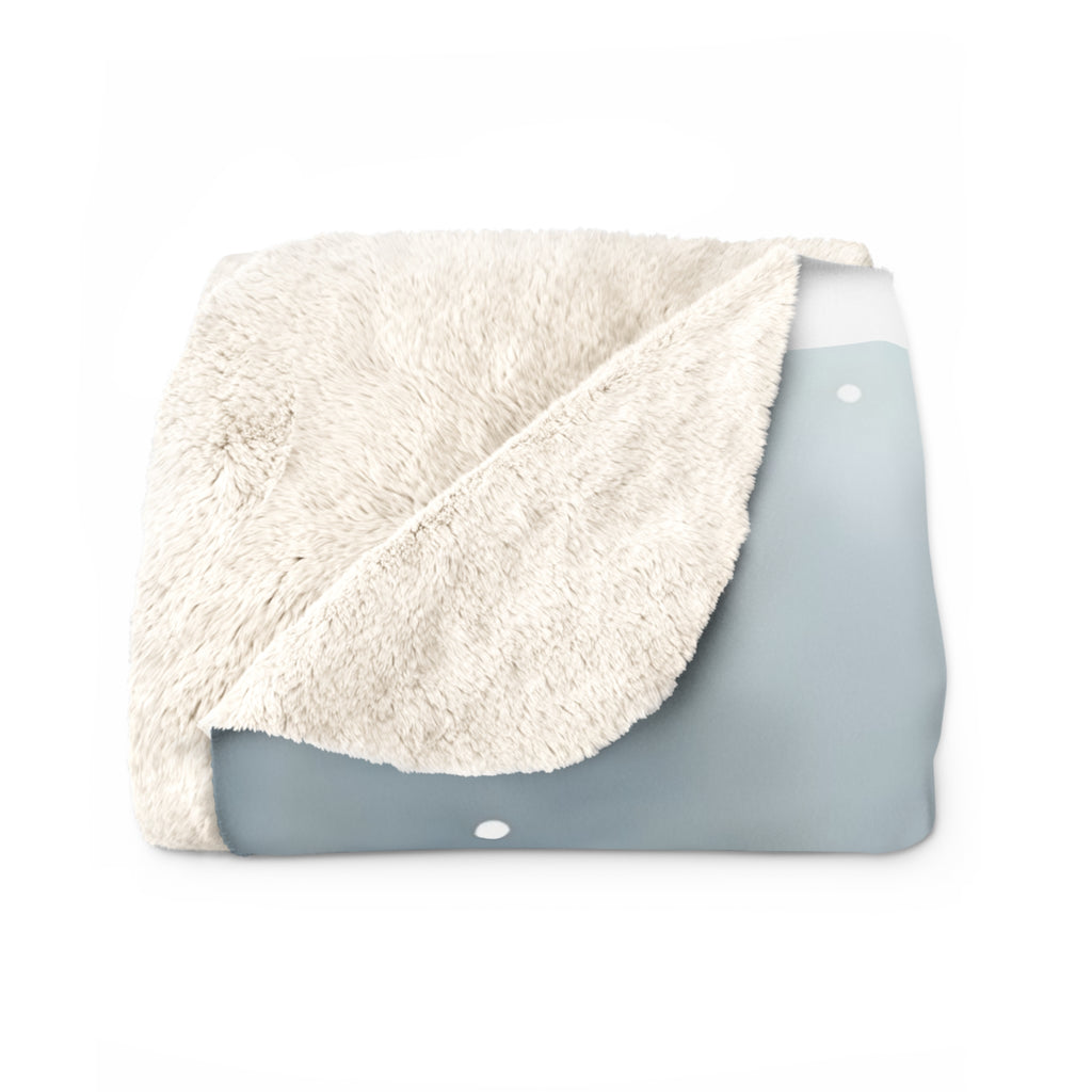 Highland Cow Winter Sherpa Throw Blanket - Shaggy Cow in Falling Snow