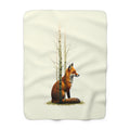Fox Double Exposure Sherpa Throw Blanket from Kindling & Hammer