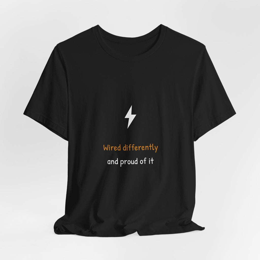 Wired Differently Electrician Shirt - Hand-Lettered Edition, Premium Bella Canvas