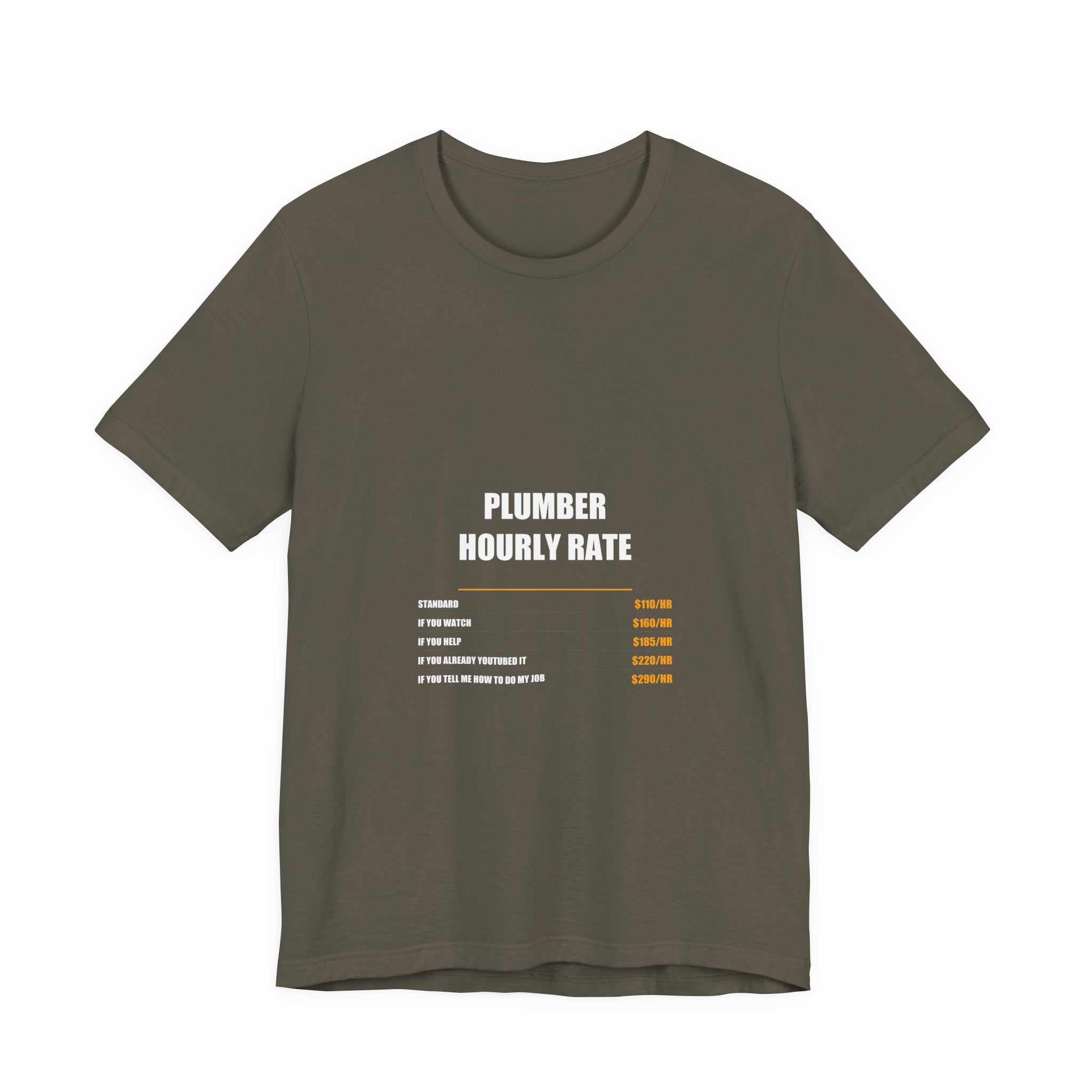 Plumber Hourly Rate Shirt - Plumber, Plumber Gift, Funny Plumber, Plumber Gifts, Tee, T-Shirt