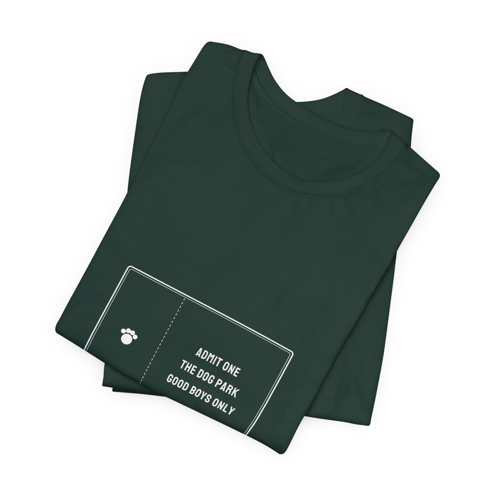 Admit One The Dog Park Shirt - Good Boys Only Ticket Tee, Funny Dog Lover Gift, Premium Bella Canvas