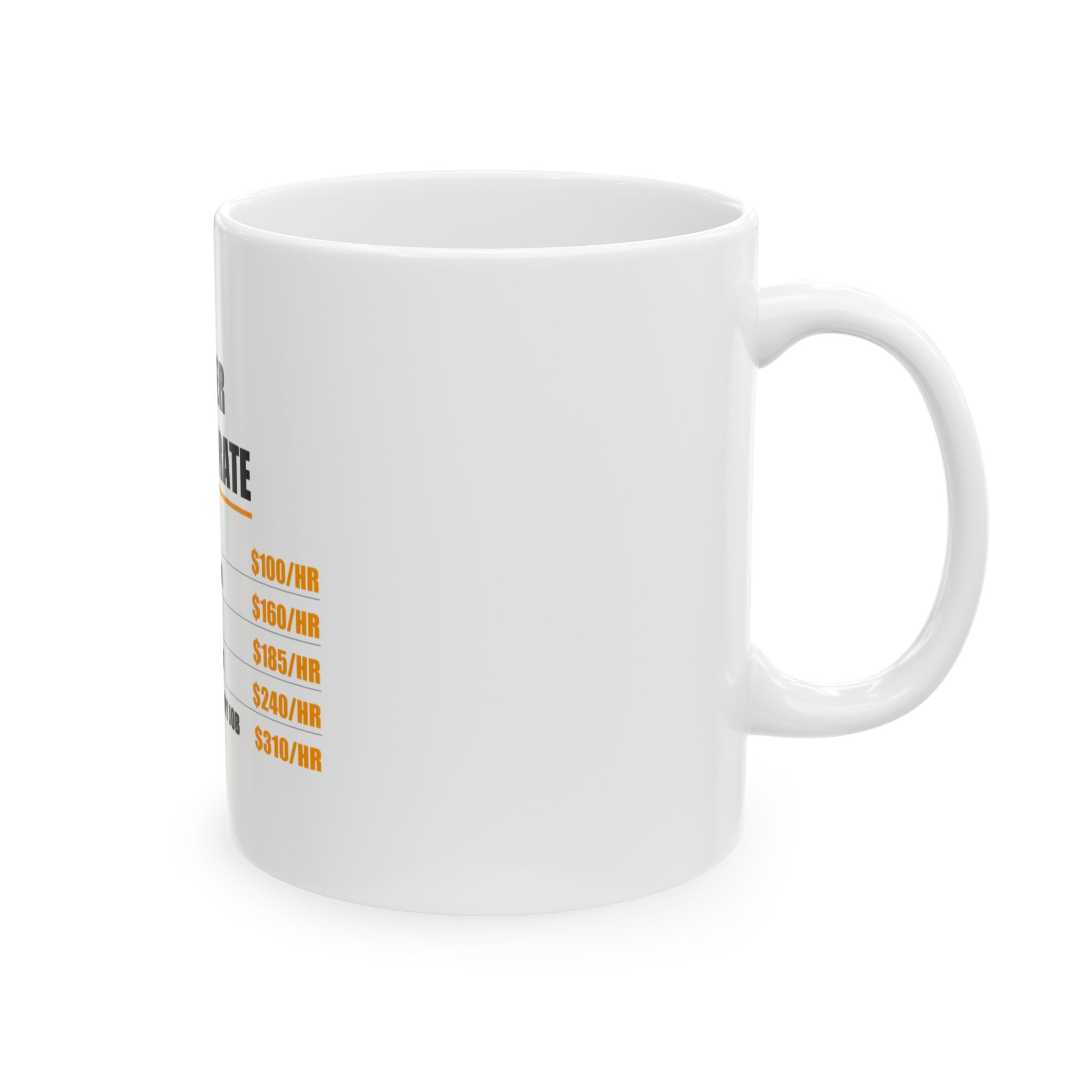 Roofer Hourly Rate Mug - view 5