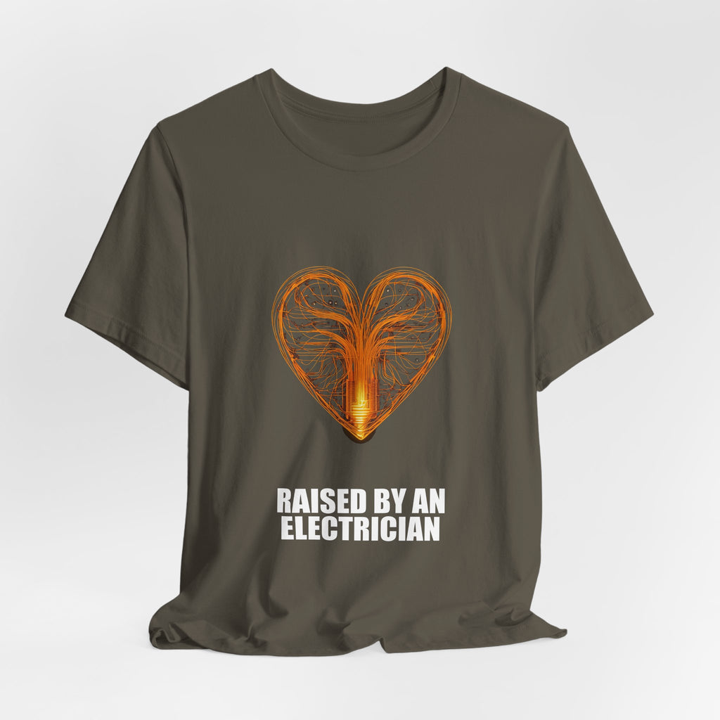 Raised By An Electrician T-Shirt - Electrician Gift, Funny Trade Shirt