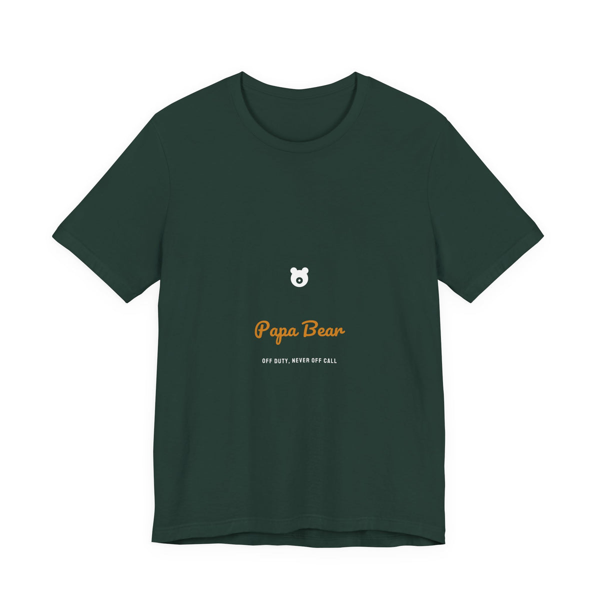Papa Bear Shirt - Off Duty Never Off Call, Retro Script Dad Tee, Father's Day Gift, Premium Bella Canvas