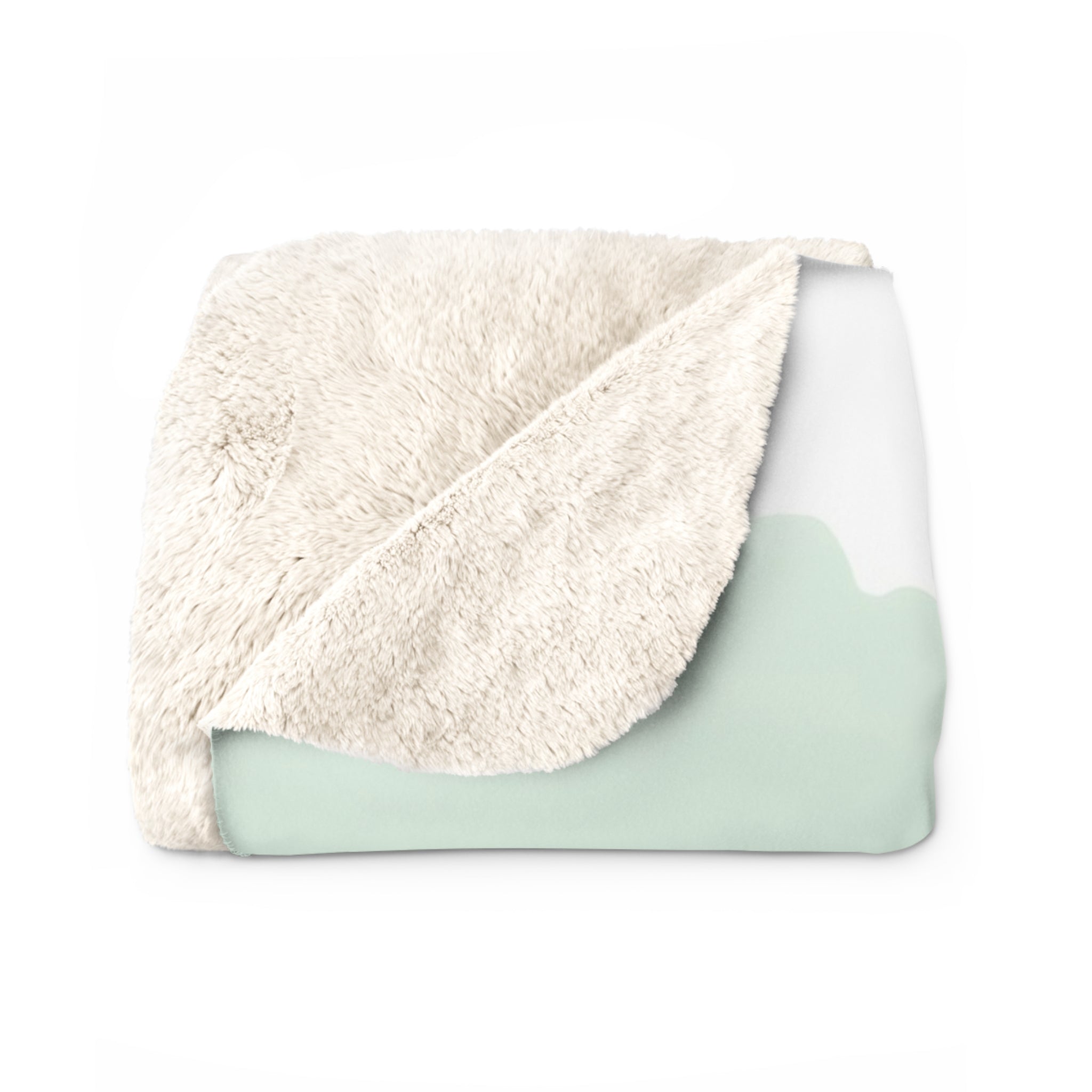 Waterfall Misty Landscape Sherpa Throw Blanket - Zen Asian-Inspired Decor, Cozy Fleece Gift