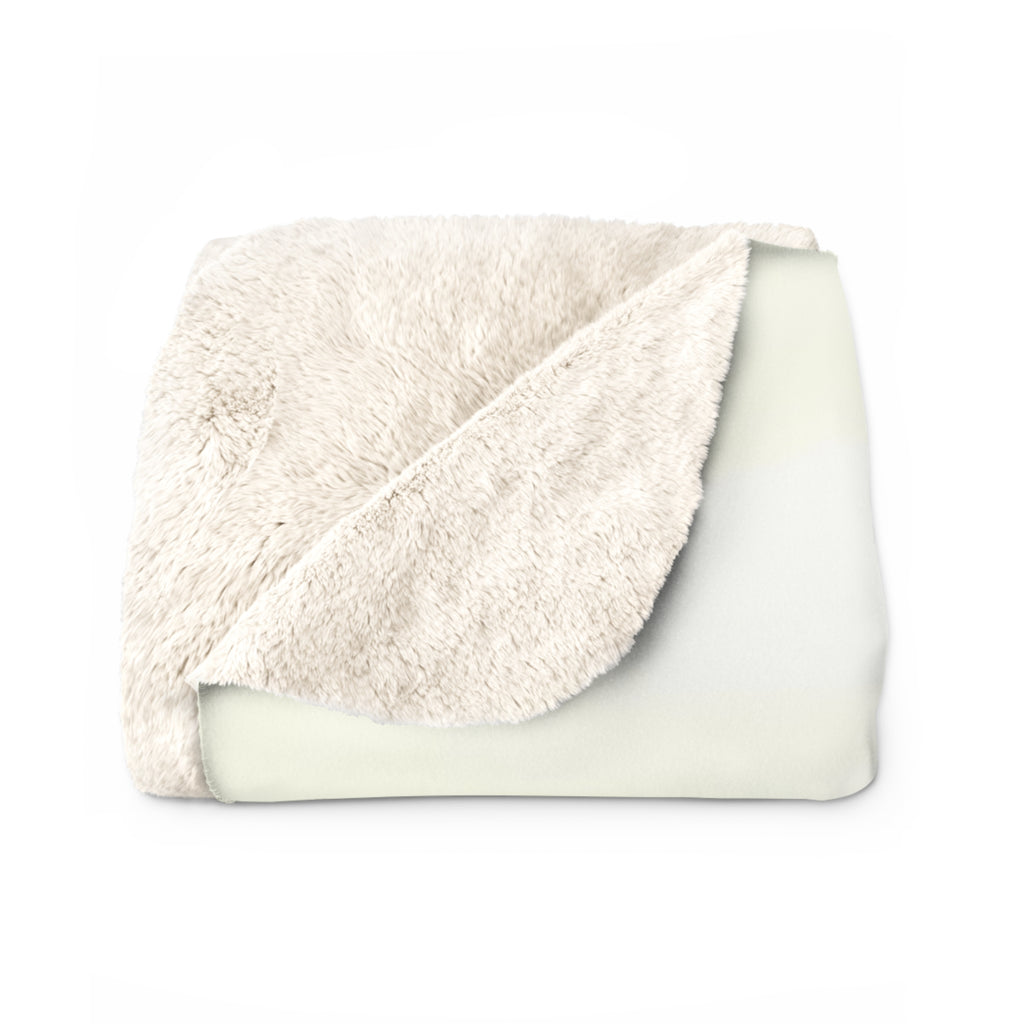 Horse Double Exposure Sherpa Throw Blanket - Nature Wildlife Art, Cozy Fleece Cabin Decor Gift