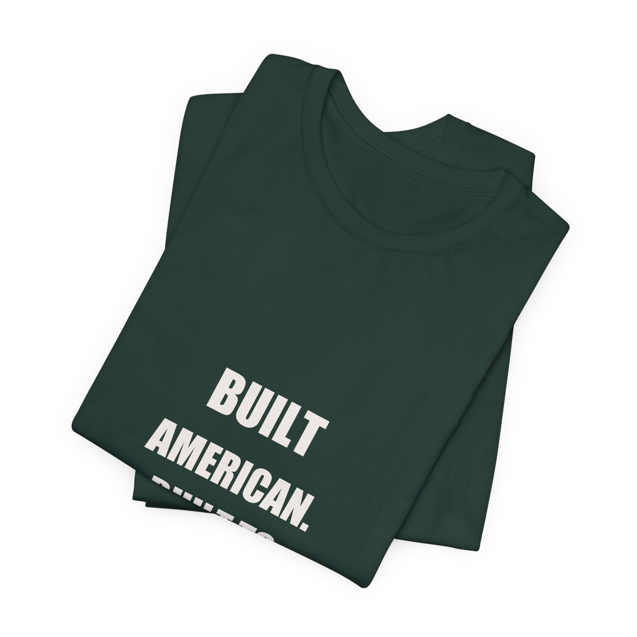 Built American Built To Last Shirt - American Mechanic Gift, Patriotic Tradesman Tee, 4th Of July Worker, Premium Bella Canvas